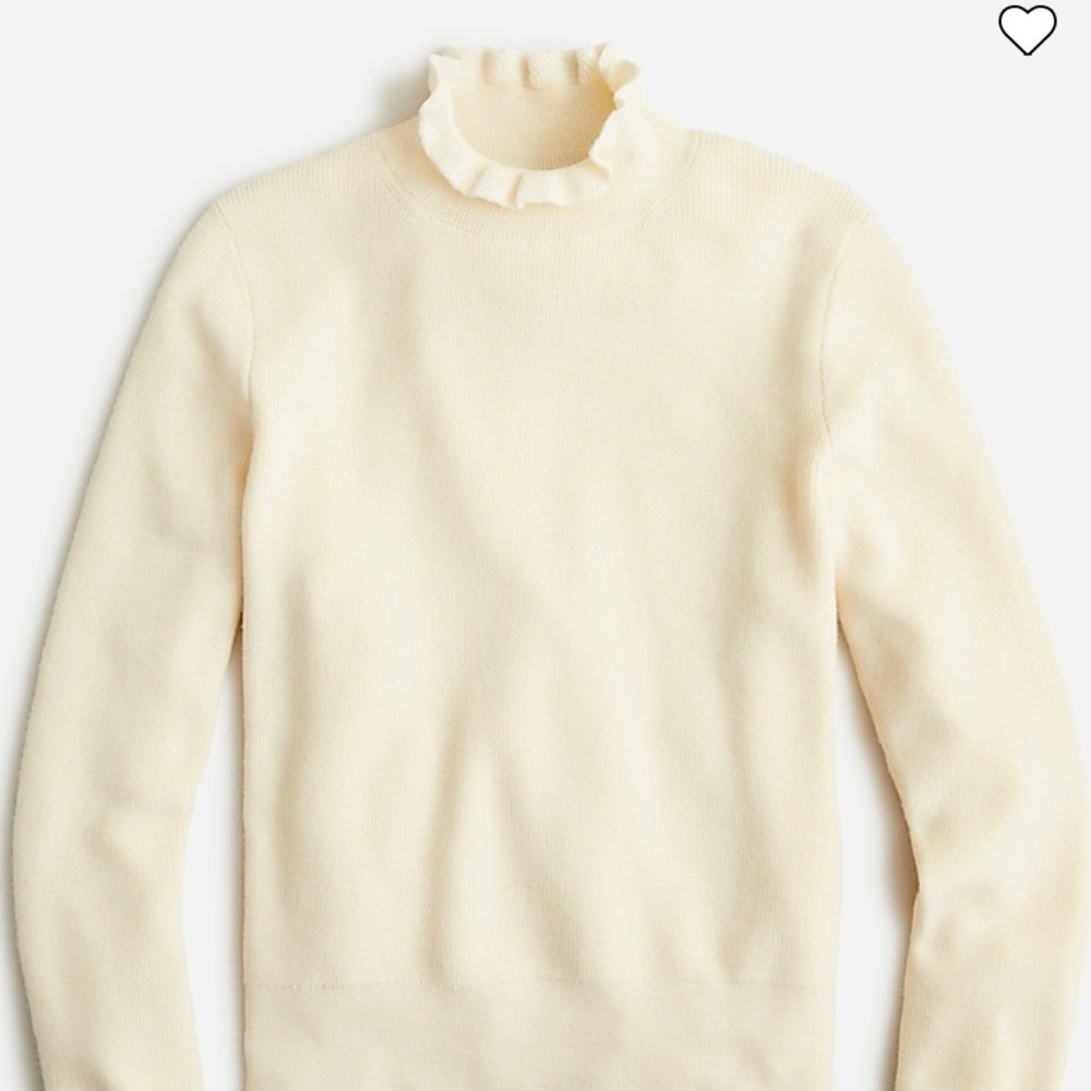 J. Crew ruffle neck sweater